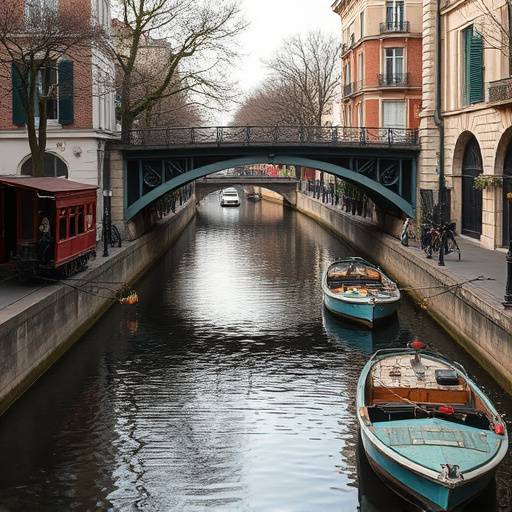 Le canal Saint-Martin, avec ses ponts, ses √©cluses et son ambiance boh√®me.